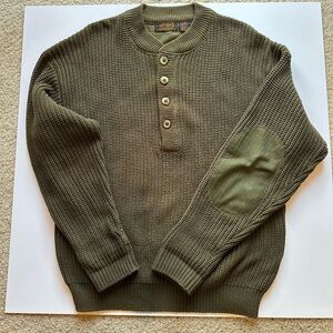 100% Cotton Army Green Hypoallergenic Breathable Mens Outdoor Large Sweater